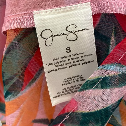 Jessica Simpson Women’s Floral Flutter Sleeve Tie Neck Top Size Small NWT $59 - Picture 13 of 18