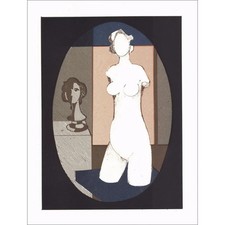 MINAUX André - Lithographie originale "L'atelier" 27x21cm - 1978