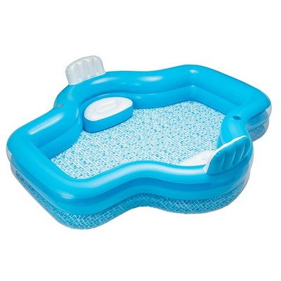 Blue Grand Luxe Inflatable Family Swimming Pool, 2 Seats, Age 6 & up