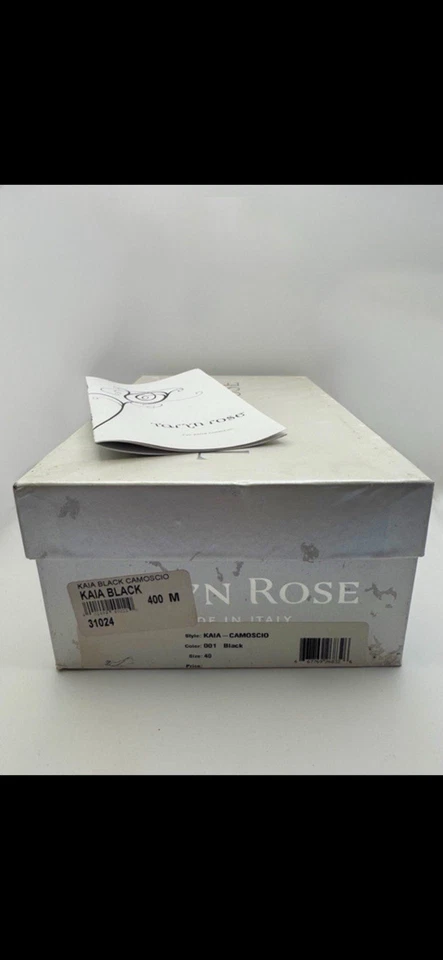 TARYN ROSE (MADE IN ITALY) (KENSEY) BLACK Suede LOW WEDGE 40 M $445.00! Ah - Image 2 of 4