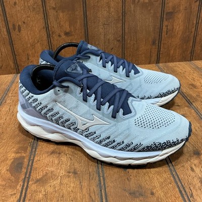Mizuno Womens Wave Sky 4 Waveknit Blue Performance Sneakers 10.5 US 411222 5757
