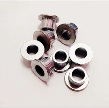 New! Lot Of 8 - Shoulder Bushing, Flange Bushing Spacer, See Pics For Dimensions