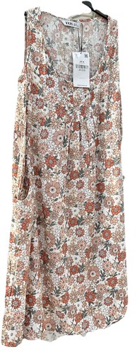 Yours Size 16 Retro Floral Pintuck Pocket Dress Bnwt Below Knee