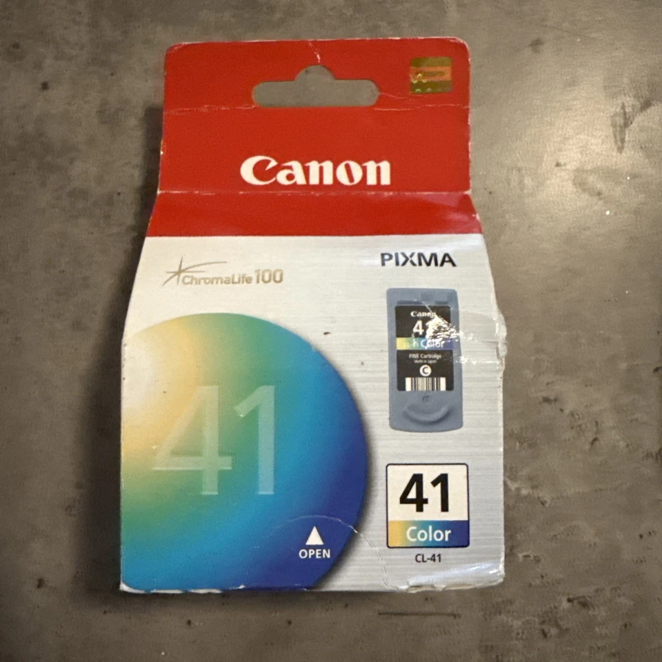 Genuine Canon CL-41 Color Combination Ink Cartridge ChromaLife100 Pixma Lot Of 2 - Image 4 of 4