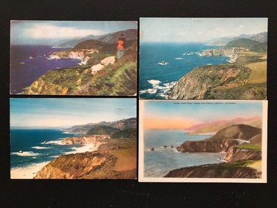 [4] Bixby Bridge Big Sur Coastline California postcards [all posted]