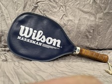 WILSON MARKSMAN RACKETBALL RACKET WITH LEATHER GRIP and Cover