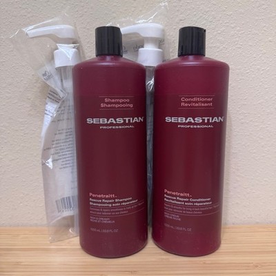 Sebastian Penetraitt Shampoo Conditioner Duo  W/Pumps 33.8 oz each   new fresh
