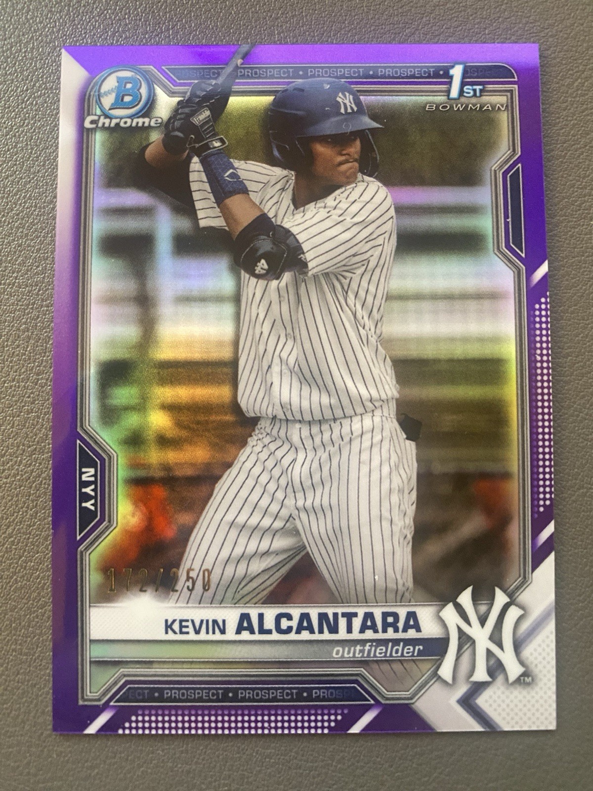 Kevin Alcantara 1st Bowman Chrome 2021 #BCP-97 Purple #/250