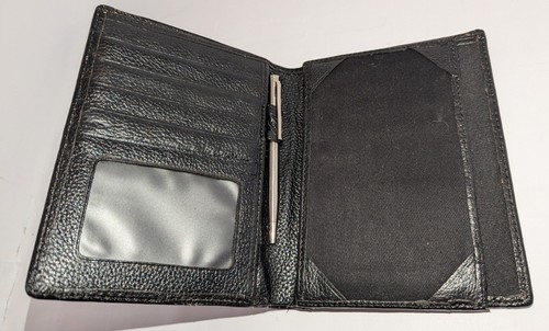 Vtg Wilson Black Pebbled Leather Passport Travel Wallet w/Mini Pen ID CC Cash A+ - Picture 11 of 19