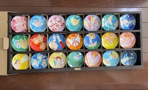 Engel Muster Keramik Teller 20er Set, Mino Ware, Mikrowellengeeignet