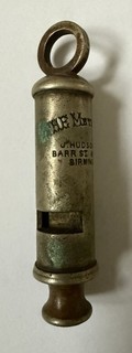 Vintage J.Hudson & Co The Metropolitan Police Whistle Barr St Hockley Birmingham