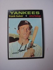 1971 Topps baseball Frank Baker Rookie card #213 VG