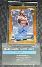 AJ Styles 2025 Topps Chrome WWE #37 On Card Auto Orange Refractor 18/25