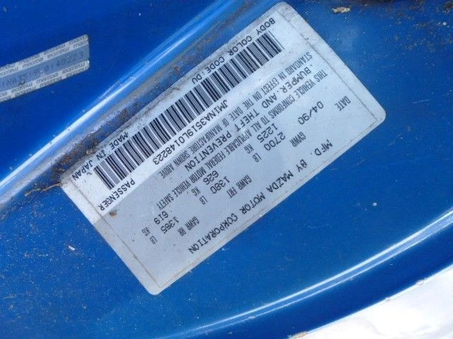 Vidrio de puerta delantera de pasajero a través de 1/96 para MAZDA MX-5 MIATA 334019 90-96 Foto 3 de 3