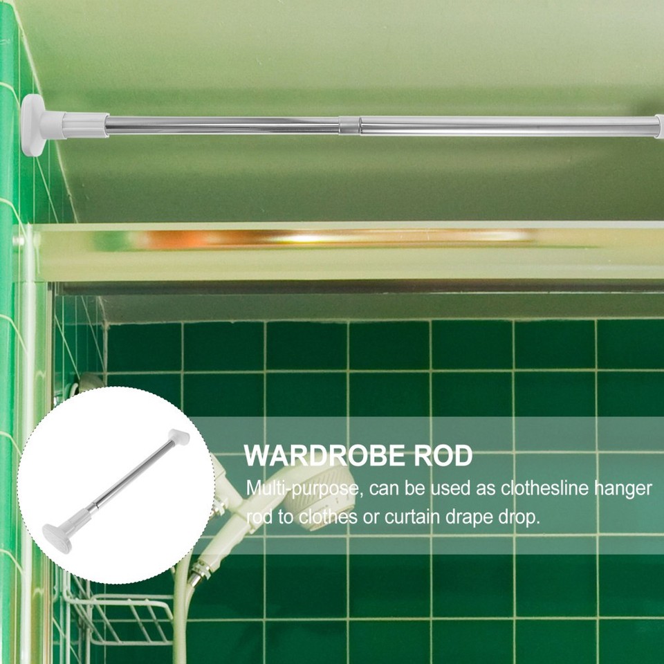 Tension Rod Bookshelf Wardrobe Rod Garment Rack Curtain Rods Tension ...