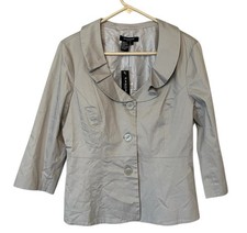 Sandro Sportswear Women  s Gray Blazer Size Large 3/4 Sleeve Lined NWT