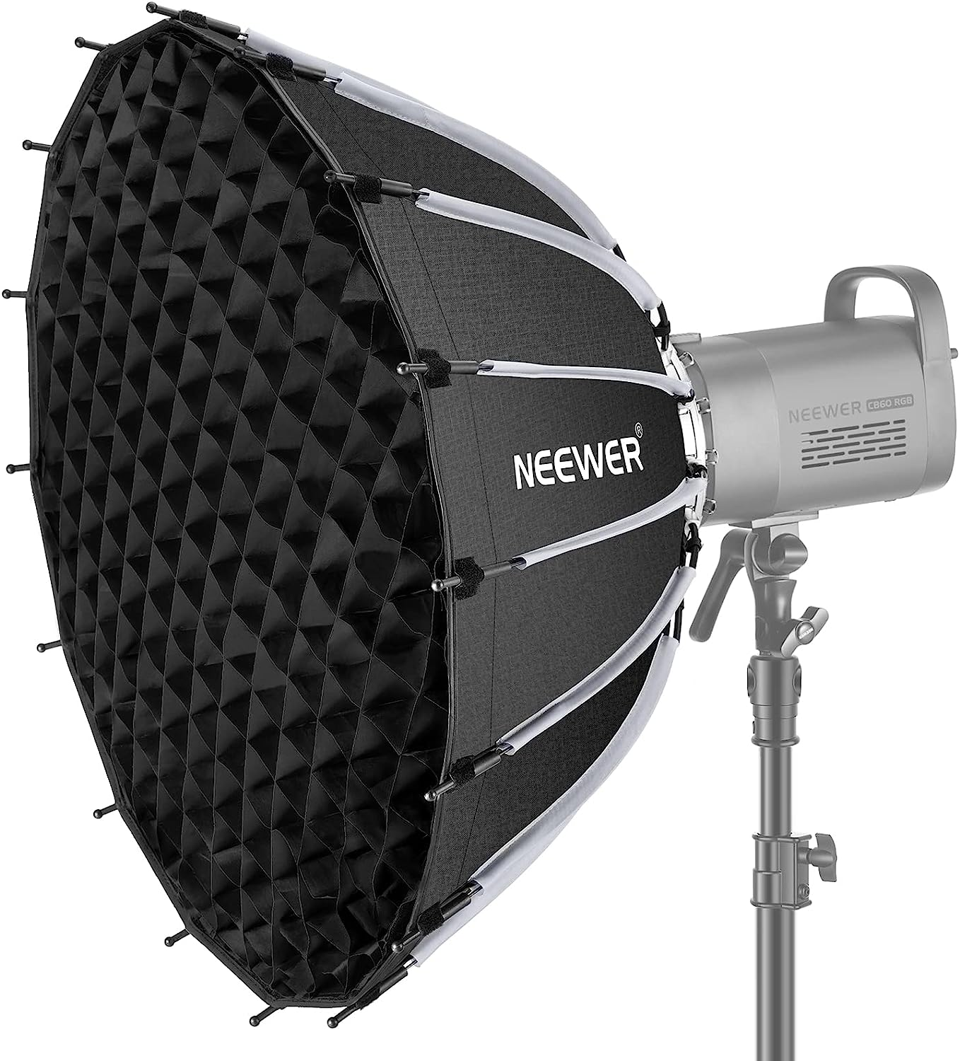 NEEWER 26Inch/65Cm Parabolic Softbox Quick Set up Quick Folding, with Diffusers/