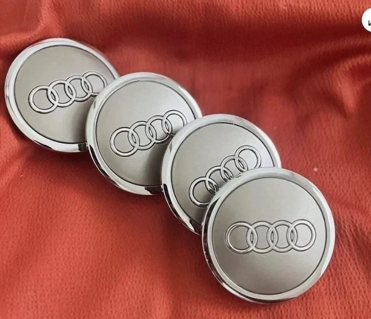 Alloy Wheel Centre Cap Hub Cover x4 Grey 69mm for Audi RS3 RS4 RS5 RS6 RS7 S8 - Image 2 of 2