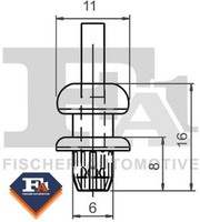 Fa1 21-20013.25 Clip FüR Zier-/Schutzleiste FüR Citroen FüR Peugeot FüR Ds