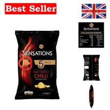 Walkers Thai Sweet Chilli Crisps: Vegetarian-Friendly 125g Multipack Treats