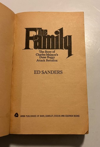 The Family - Ed Sanders Manson Murders Avon 1st Paperback 1972 - Picture 2 of 11