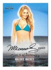 2025 BENCHWARMER GIRLS OF SUMMER AUTO MALORIE MACKEY BASE AUTOGRAPH,SIGNED