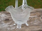 Fenton Crystal Velvet Grape & Diamond Glass Three Toed 7.5" BASKET #8438 Signed — photo 5