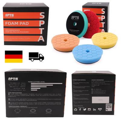 SPTA 150mm Polierpad DA Schwamm Set 5 Farben Auto Polieren