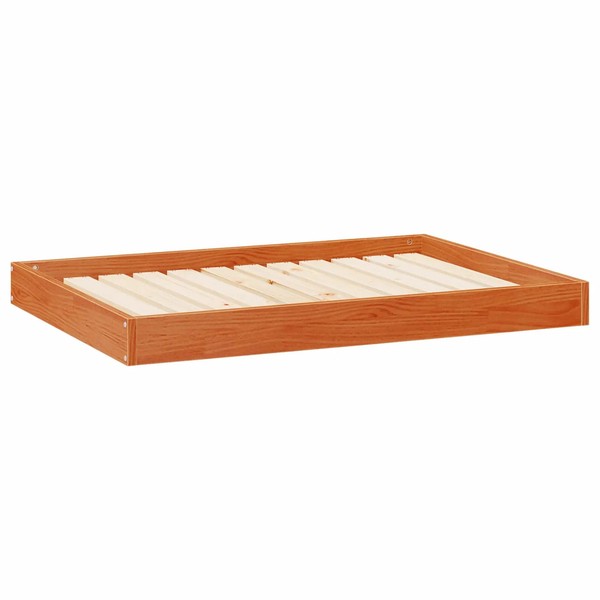 Hundebett Massivholz Kiefer Wachsbraun 101,5X74X9 Cm FüR GroßE Hunde-image
