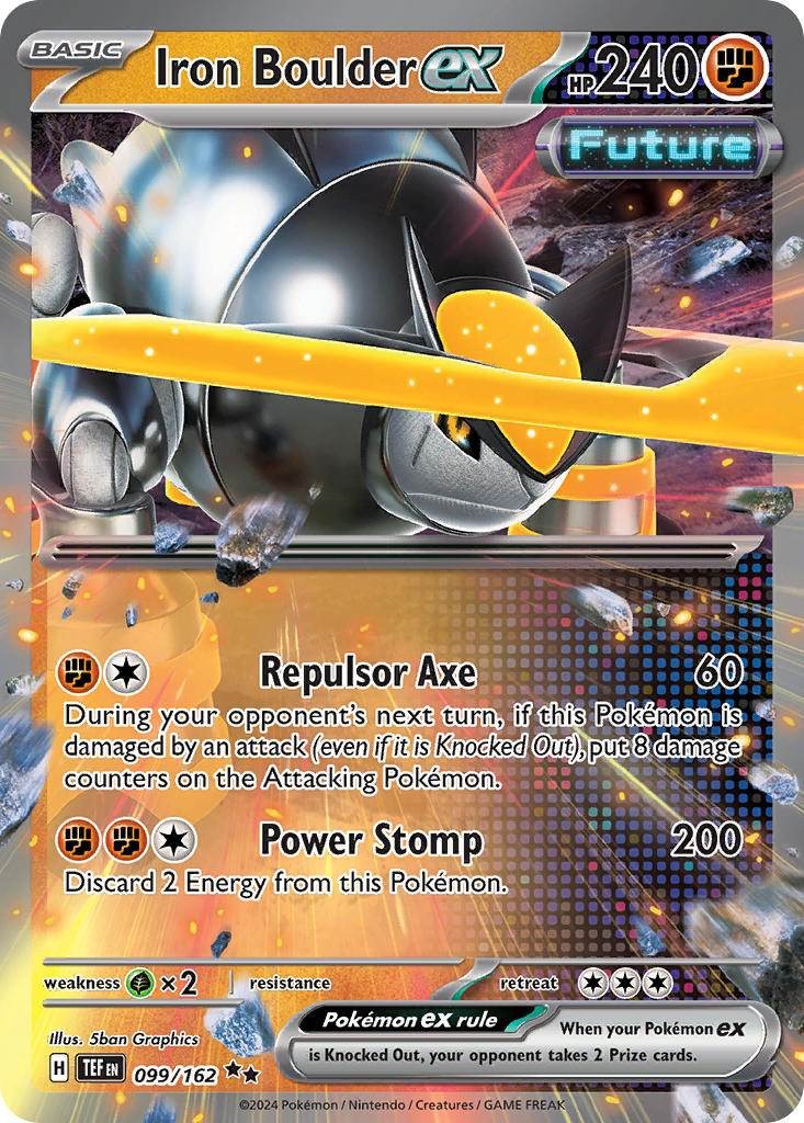 Iron Boulder ex 99/162 Double Rare ex Temporal Forces Pokemon Cards