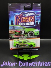 Hot Wheels Neon Speeders 2008 Lancer Evolution # 3/8 International Card
