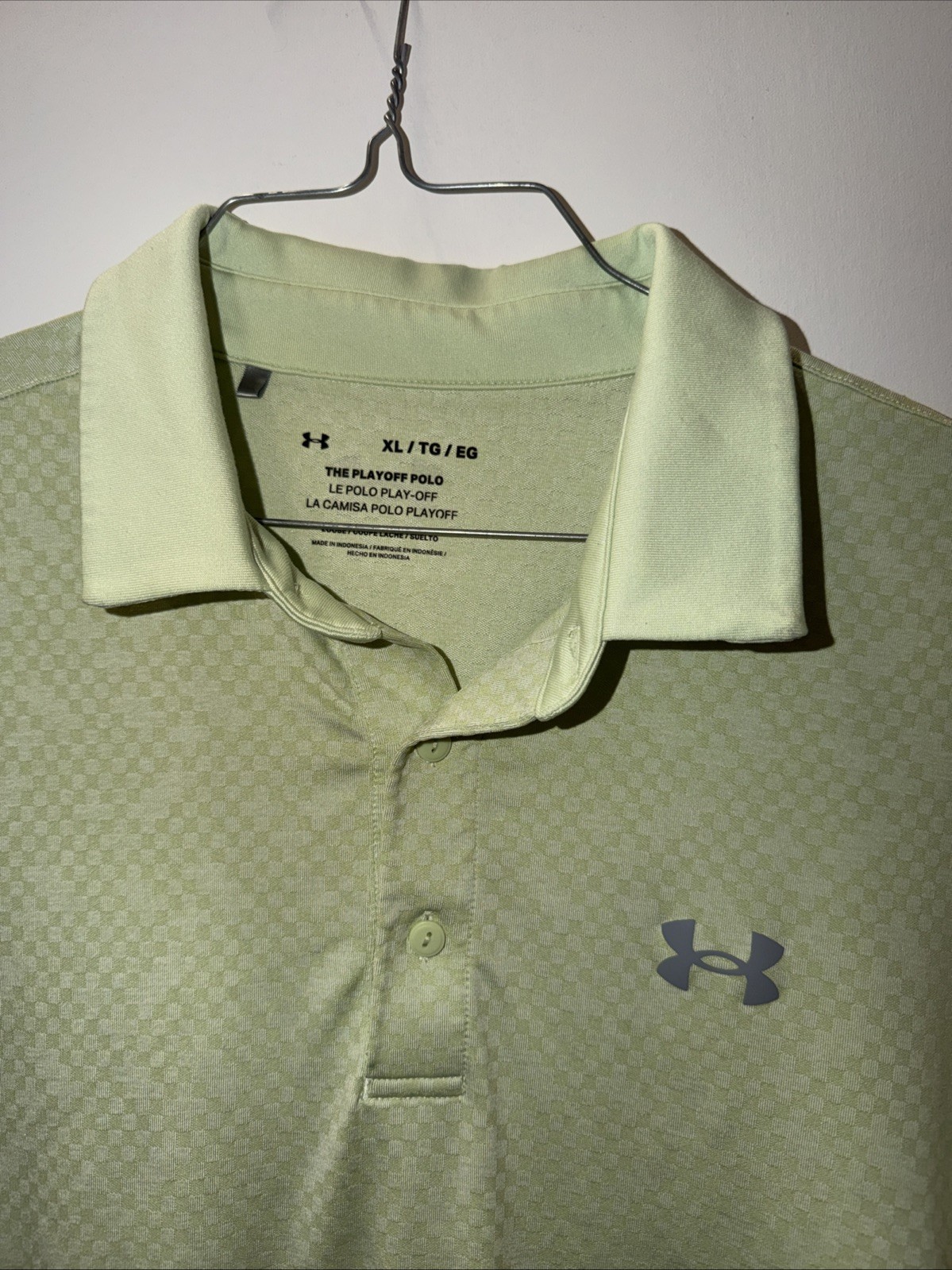 Under Armour Heatgear Polo Mens XL Loose Fit Light Green Short Sleeve thumbnail 2