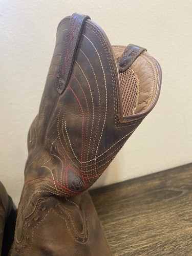Ariat Sport Wide Boots Mens 12 EE Brown Leather Square Toe Cowboy 10010963 - Picture 11 of 17