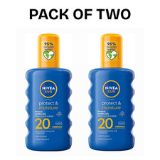 NIVEA SUN Protect & Moisture Sun Spray SPF20 | Medium | 2 x 200ml 30.50 per litre