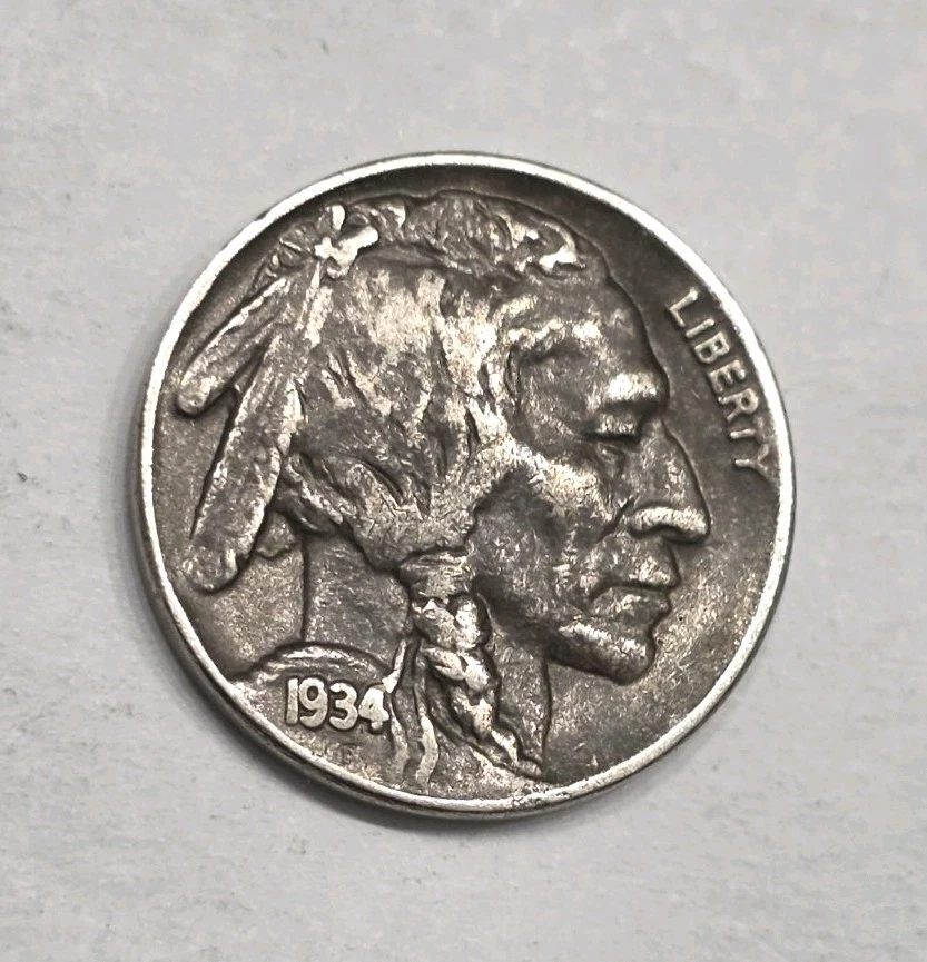 1934 Buffalo Nickel Double Die Obverse (Ddo)- (Date). Good condition. - Image 2 of 4