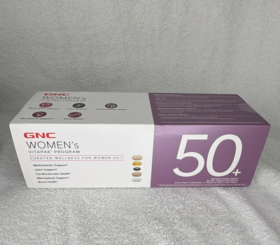 GNC Women's Vitapak Program 50+ Multivitamin Fish Oil CoQ10 30 Pack Daily