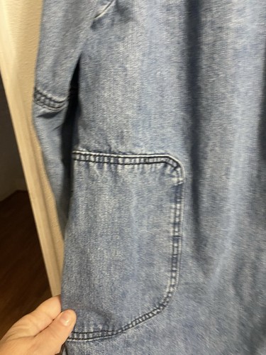 Oversized denim v-neck pullover shirt size XL - Picture 5 of 5