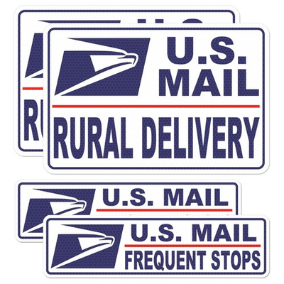 #ad 4 Pack Reflective Mail Delivery Driver Car Magnets Rural Delivery Carrier Mag... $25.04