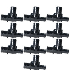 10 Pack XFITTING 3/4" x 1/2" x 3/4" PEX-B Tee, Poly Allow, Lead Free, NSF