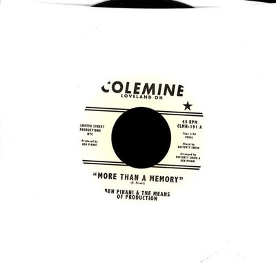 Ben Pirani - More Than A Memory White Label  (Vinyl 7'' - 2021 - US - Original)