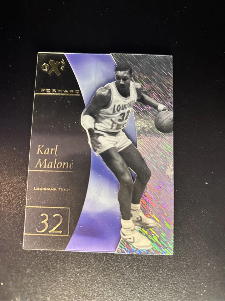 Karl Malone 2012-13 Fleer Retro 1997-98 E-X 2001 EX-22 - Image 2 of 4
