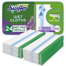 Swiffer Sweep  Mop, Wet Pads Refill, Floor 24 Count Pack of 1 , White