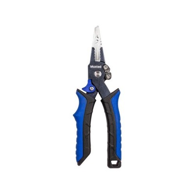 Mustad 7.5'' Split Ring Alu Fishing Pliers Sprengringzange mit Schnurschneider