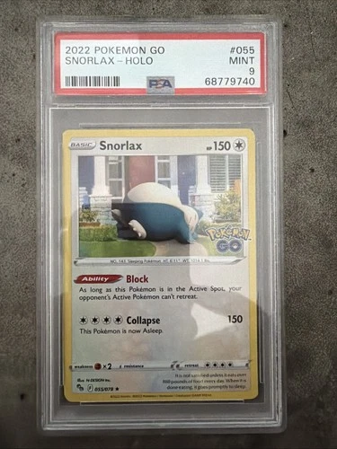 2022 Pokémon Go Snorlax - Holo 055 PSA 9