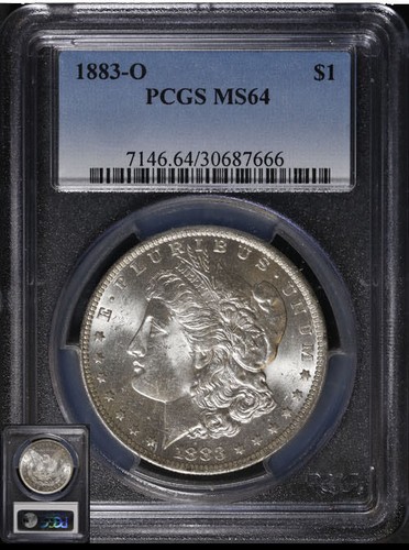 1883-O Morgan Silver Dollar PCGS MS64 Blast White Nice Strike - STOCK - Bild 3 von 3