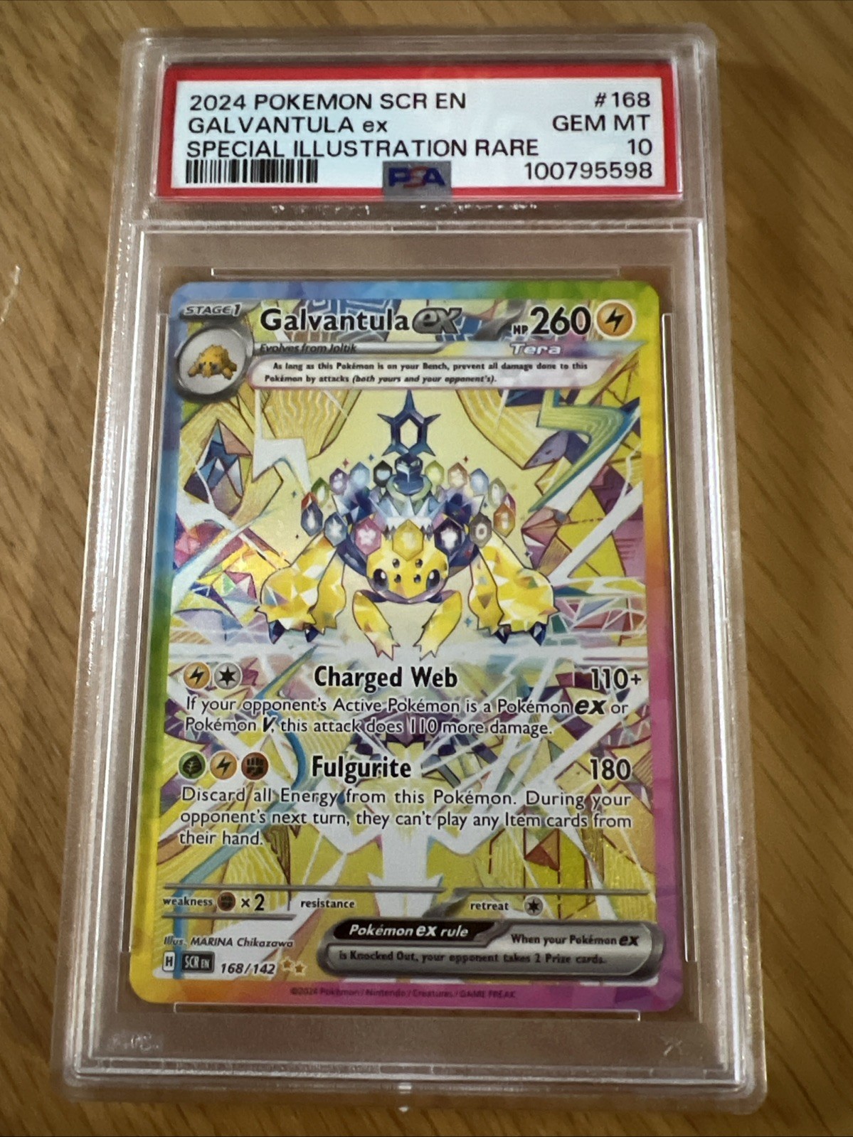 PSA 10 Galvantula ex 168/142 Pokemon Stellar Crown Special Illustration Rare