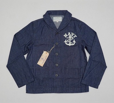 BOB DONG Herren US Navy Deck Jacke Retro USN Dungaree Workwear Denim Mäntel