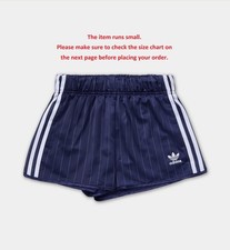 adidas Originals Pinstripe Satin Shorts KC4235 Dark Blue