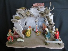 Krippen-Stall mit 11 Fig., Weihnachtskrippe, Weihnachtsdekoration, Krippe