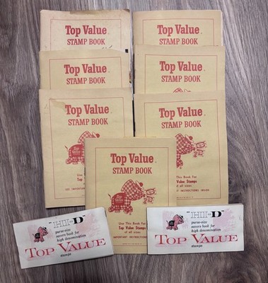 Vintage 1961 Top Value Stamps Books and HI-D Saver S Books Lot Of 9 Total Books